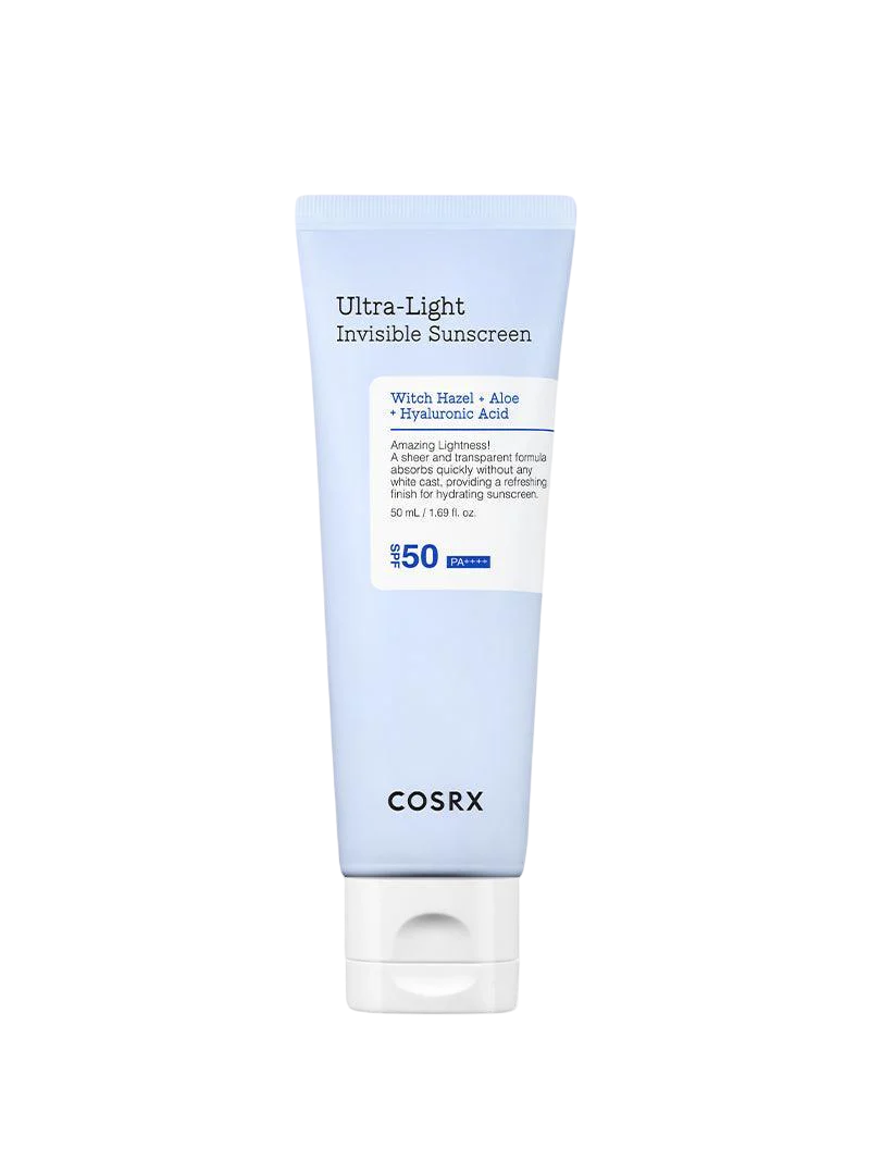 Cosrx Ultra Light Invisible Sun Screen With Hazel + Aloe + Hyaluronic Acid SPF50 PA+++ 50Ml