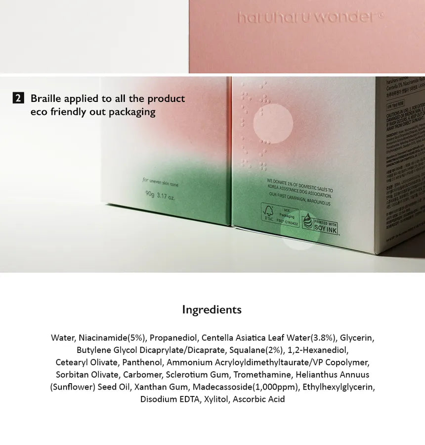 Haruharu Wonder Centella 5% Niacinamide Radiance Gel Cream 90gm