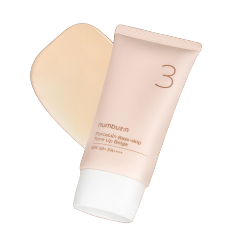 Numbuzin Porcelain Base-Skip Tone Up Beige SPF50+ PA+++