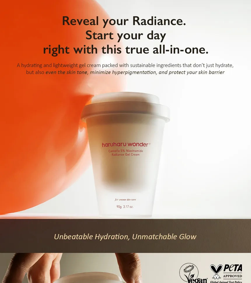 Haruharu Wonder Centella 5% Niacinamide Radiance Gel Cream 90gm