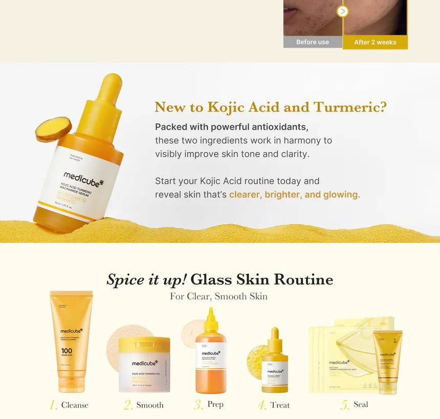 Medicube Kojic Acid Turmeric Niacinamide Serum 30Ml